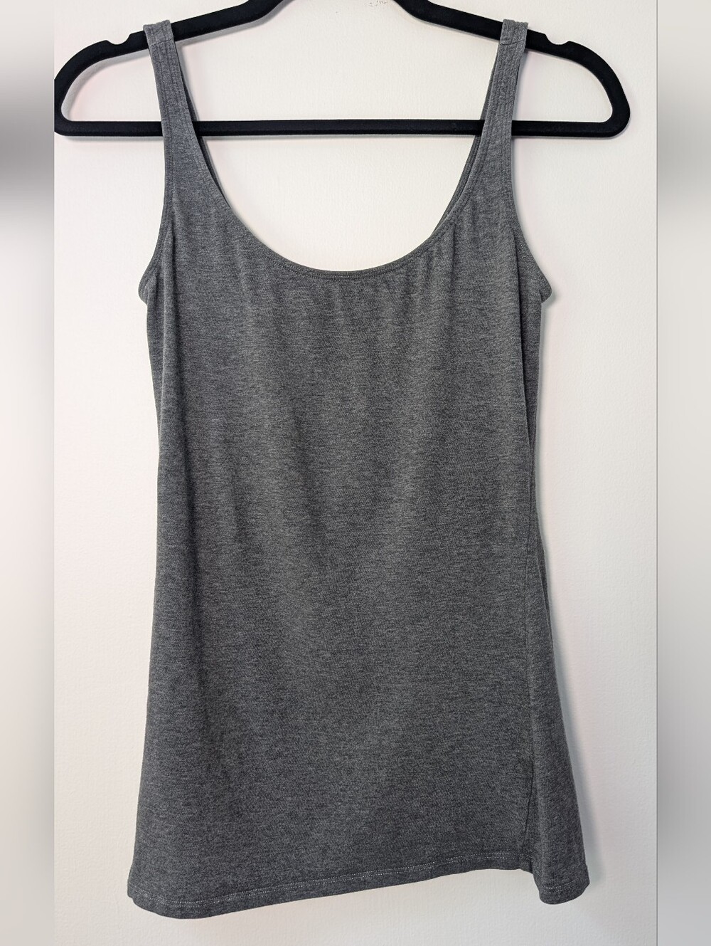 Women Charcoal Gray Scoop Neck Top Size Small